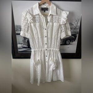 Double D Ranch Eyelet Dress White S